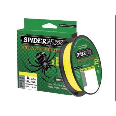 Přívlačová šňůra Spiderwire Stealth Smooth 8 Hi-Vis Yellow 0,09mm 150m