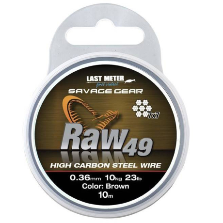 Lanko Savage Grear Raw49 0.36mm 11kg 24lb Uncoated Brown 10m