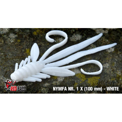 RedBass Nymfa Nr. 1 X - 100mm - White 5 ks