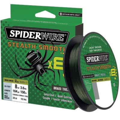 Přívlačová šňůra Spiderwire Stealth Smooth 8 Moss Green 0,13mm 150m