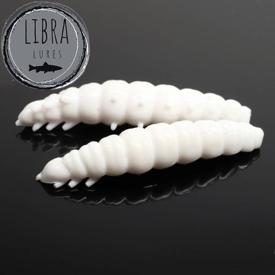 Libra Lures Larva 45 barva 001 - white (balení 8 ks) příchuť sýr