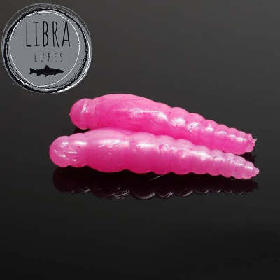 Aromatizovaná sýrová gumka na pstruhy Libra Lures Largo Slim 34 barva 018 - pink pearl (balení 12 ks) příchuť sýr