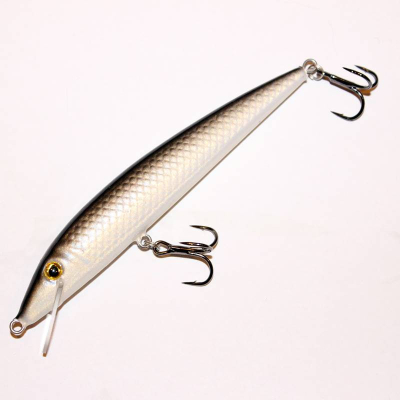 Wobler na candáta Bonito Ouklej 9cm 7g barva Light Smoke Pearl plovoucí