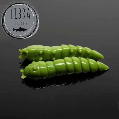 Aromatizované nástrahy na pstruhy Libra Lures Kukolka 27 barva 031 - olive (balení 15ks) aroma sýr