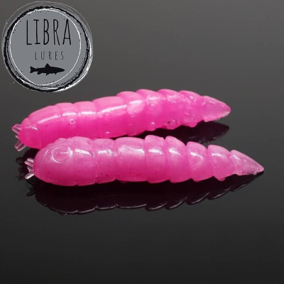 Libra Lures Kukolka 42 barva 018 - pink pearl  (balení 10ks) aroma sýr