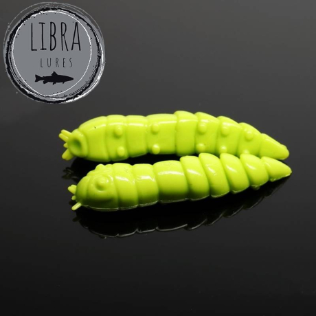 ochucená nástraha na pstruhy příchuť sýr Libra Lures Kukolka 42 barva 027 apple green  (balení 10ks) aroma sýr