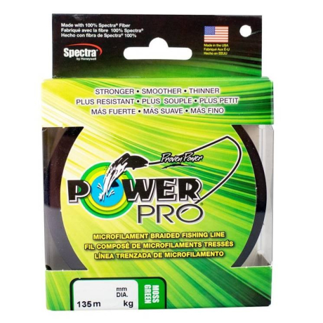 Pletená šňůra PowerPro Hi-Vis Yellow 135m 0.08mm 4kg