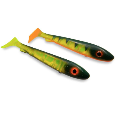 Svartzonker Flash Series McRubber 21 cm Black Chartreuse & Fire Tiger (balení 2 ks)