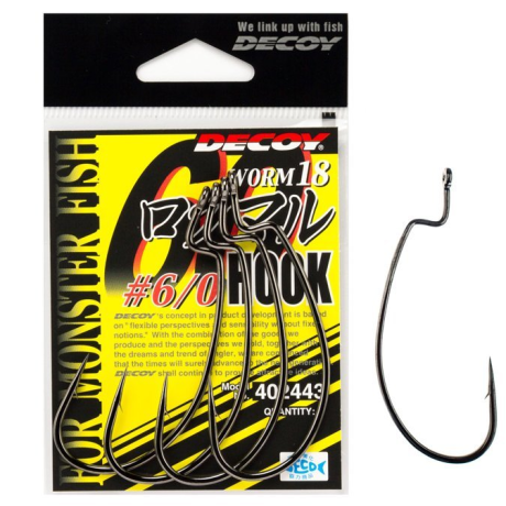 DECOY Worm Worm 18 Roku-maru Hook vel. 6/0 (balení 4 kusy)