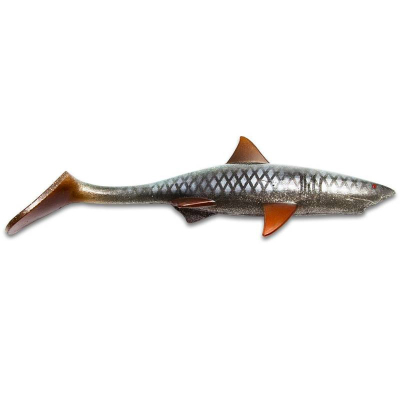 Nástraha na štiky imitující žraloka Shark Shad 20 cm 70g Real Roach