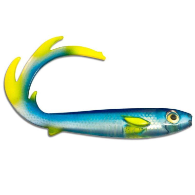 Twister na štiky EJ Lures Flatnose Dragon 27cm 50g - Clear Blue Lemonade