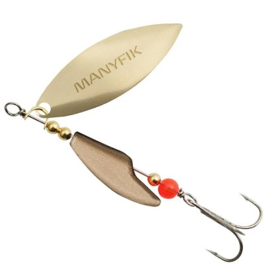 Rotační třpytka Manyfik MOBBY V-3 5g - VG03 zlatá/zlatá