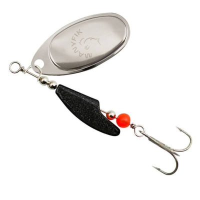 Rotační třpytka Manyfik MOBBY F vel. 2 3,5g černá/stříbrná