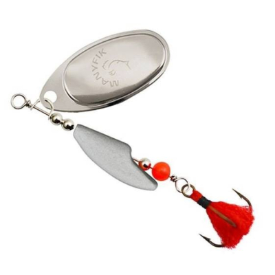 Rotační třpytka Manyfik MOBBY F vel. 2 3,5g FS02H stříbrná/zlatáí