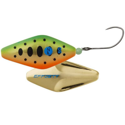 Effzett Pro Trout Inline Spoons Sinking 3cm 2.8g - Green/Orange Smolt UV