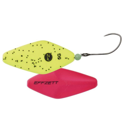 Effzett Pro Trout Inline Spoons Sinking 3cm 2.8g - Yelllow/Black Flake UV