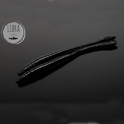 Libra Lures Dying Worm 70 barva 040 Black (balení 15 ks) příchuť Krill
