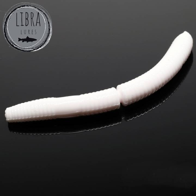 Libra Lures FATTY D'WORM 75 barva 001 white (8 kusů) příchuť sýr