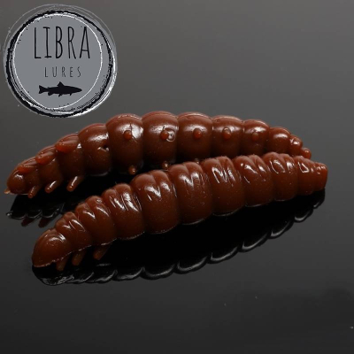 Libra Lures Larva 35 barva 038 - brown (balení 12ks) příchuť krill