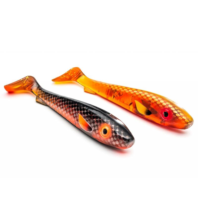 Svartzonker Flash Series Big McRubber 25 cm Motoroil Black Back & Light Motoroil Eelpout (balení 2 ks)