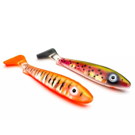 Svartzonker Flash Series Big McRubber 25 cm Bengal Tiger & Electric Steel Head (balení 2 ks)