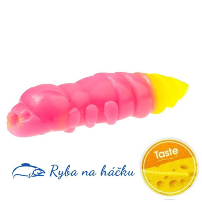 FishUp Pupa 1.2/32mm barva Bubble Gum/Hot Chartreuse (10 kusů) příchuť sýr