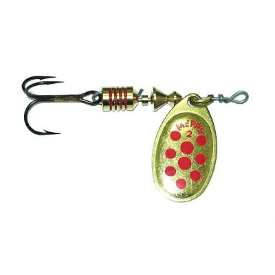 Třpytka Mepps Aglia zlatá/červená vel. 2