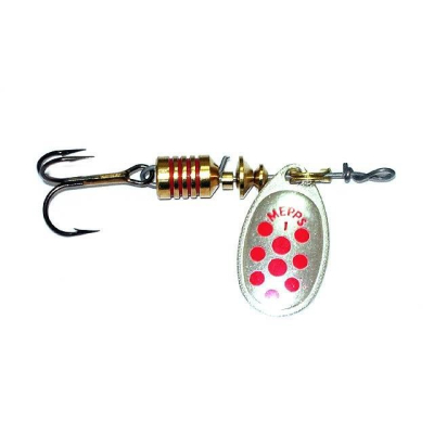 Třpytka Mepps Aglia stříbrná/červená vel. 3