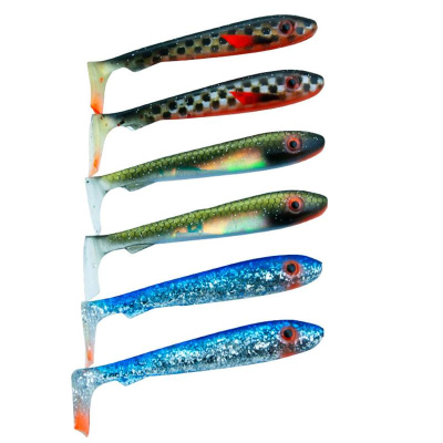 Ripper Svartzonker McRubber Bass 8cm 6 pack Clear Sky