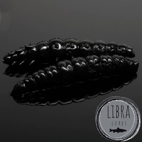 Libra Lures Larva 35 barva 040 Black (balení 12ks) příchuť sýr