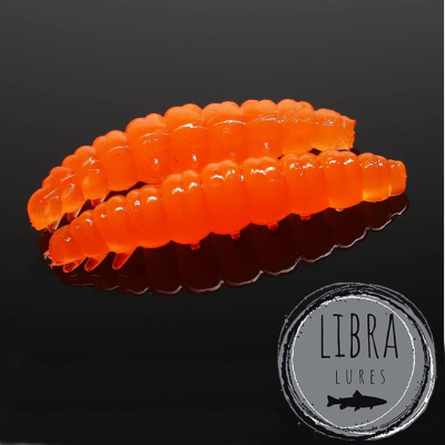 Libra Lures Larva 35 barva 011 Hot Orange (balení 12ks) příchuť sýr