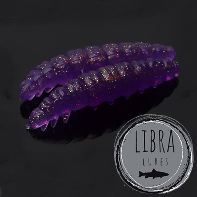 Libra Lures Larva 35 barva 020 Purple with glitter (balení 12ks) příchuť sýr