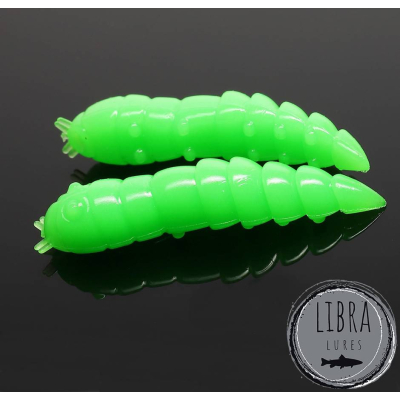 Libra Lures Kukolka 27 barva 026 Hot Green (balení 15ks) aroma sýr