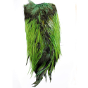 Barvený sedlový kohoutí skalp Light Olive