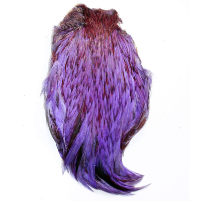 Barvený šíjový kohoutí skalp A Purple