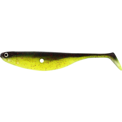 Gumová nástraha Westin ShadTeez Hollow 8cm 4g Black/Chartreuse 3ks