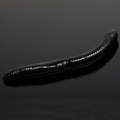 Libra Lures FATTY D'WORM 65 barva 040 Black (10 kusů) příchuť sýr