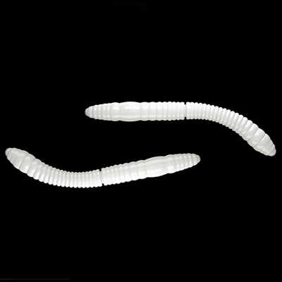 LIBRA LURES Fatty D’Worm Tournament 55 – White 001 (Cheese) – 12ks/bal) příchuť sýr