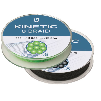 Přívlačová šňůra Kinetic 8 Braid 150m 0,14mm 11,5kg Black