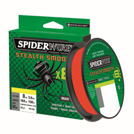 Přívlačová šňůra Spiderwire Stealth Smooth 8 červená 0,11mm 10,3kg 150m