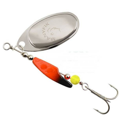 Rotační třpytka Manyfik MOBBY 2 3,5g - FS07 stříbrná/oranžová