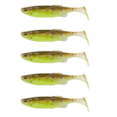 Ripper Savage Gear Fat Minnow T-Tail 10,5cm 5 pcs Green Pearl Yellow