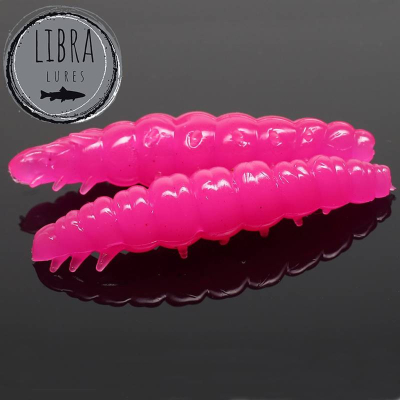 Libra Lures Larva 35 barva 019 Hot Pink (balení 12ks) příchuť sýr