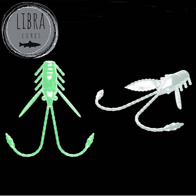 Libra Lures Pro Nymph 18 barva 000 Glow UV Green (15ks v balení) příchuť krill