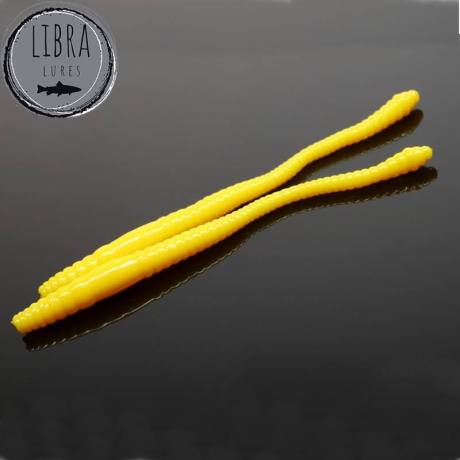 Libra Lures Dying Worm 70 barva 007 yellow (balení 15 ks) příchuť krill