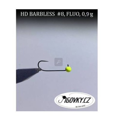 Wolframové bezprotihrotové hlavičky HD BARBLESS FLUO vel. 2 0,6g (balení 5ks)
