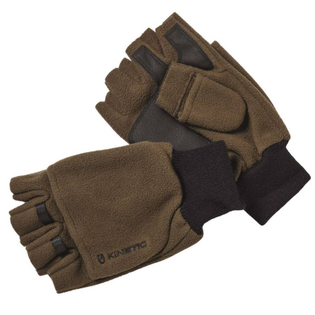 Rybářské rukavice Kinetic Wind Stop Fold Over Mitt M Army Green