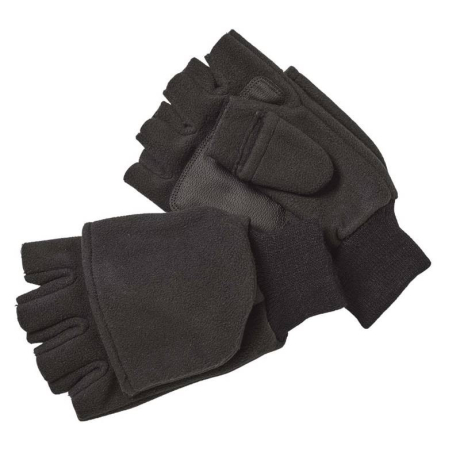 Rybářské rukavice Kinetic Wind Stop Fold Over Mitt XL Black