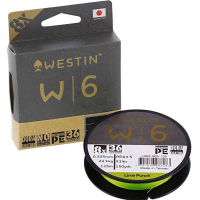 Westin W6 8 Braid Lime Punch 0.128mm 135m 5,5Kg