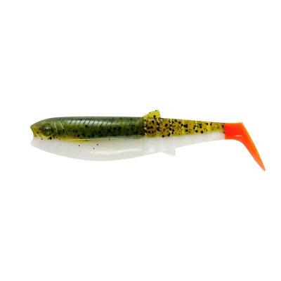 Ripper na candáty SG Cannibal Shad 10CM 9G OLIVE HOT ORANGE